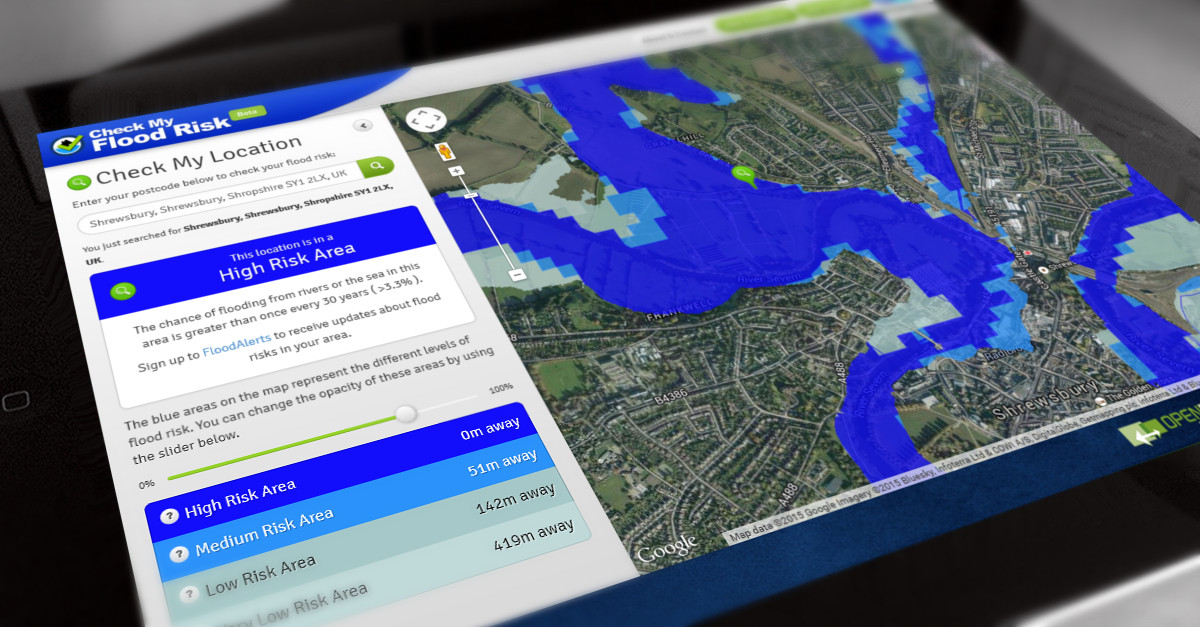 Check My Flood Risk - Created by Shoothill
